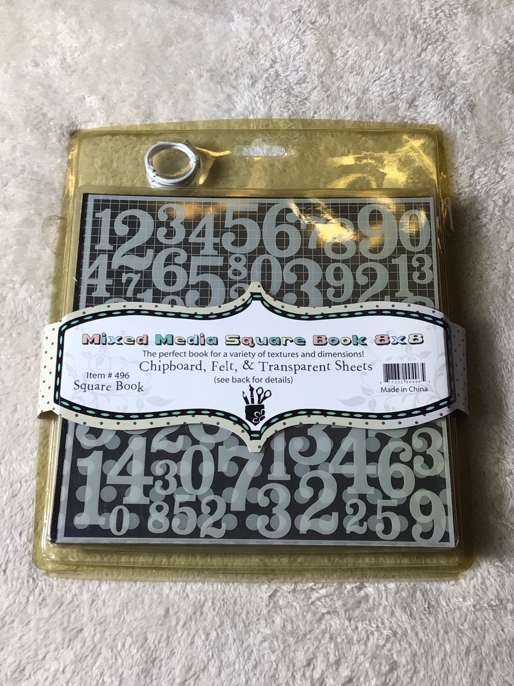 Mixed media square book 8x8